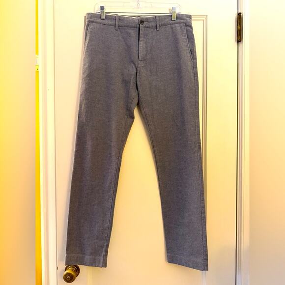J. Crew Flex Heathered gray / Slate Blue Khaki / Chino Type Pants Slim 32 x 32 - Picture 1 of 12